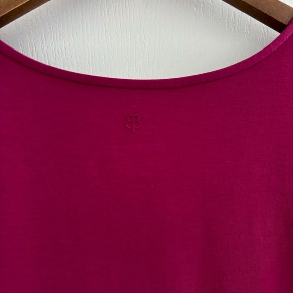 Betabrand Erin Peplum Top Small Maroon Flutter Sleeves - Picture 6 of 8